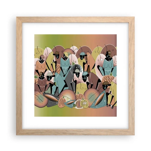 Póster en marco roble claro - Se avecina una gran celebración - 30x30 cm