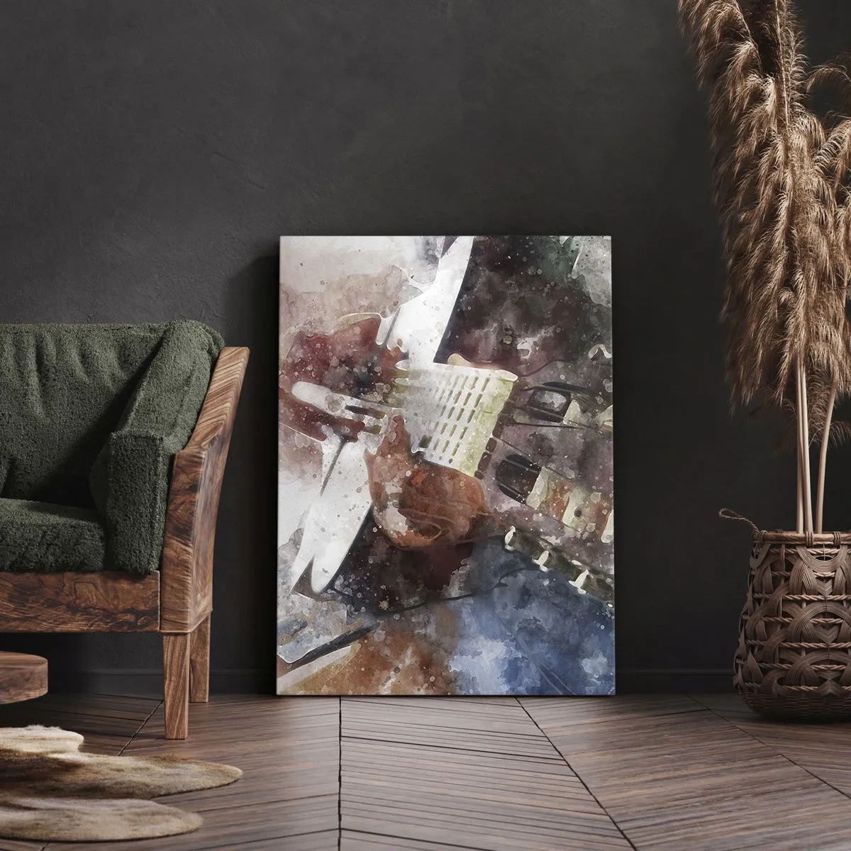 Cuadro sobre lienzo - Impresión de Imagen - ¿Y qué opinas? - 45x80 cm