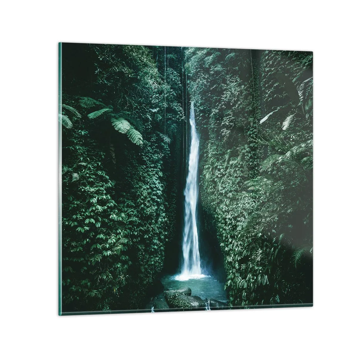 Cuadro sobre vidrio - Impresiones sobre Vidrio - Balneario tropical - 70x70 cm