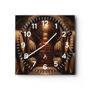 Reloj de pared - Reloj de vidrio - Sótano atmosférico - 40x40 cm