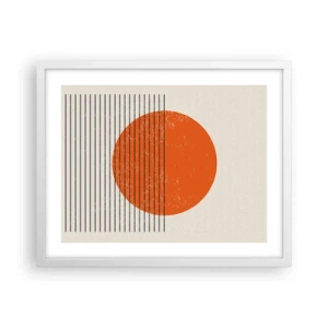 Póster en marco blanco - Siempre el sol - 50x40 cm