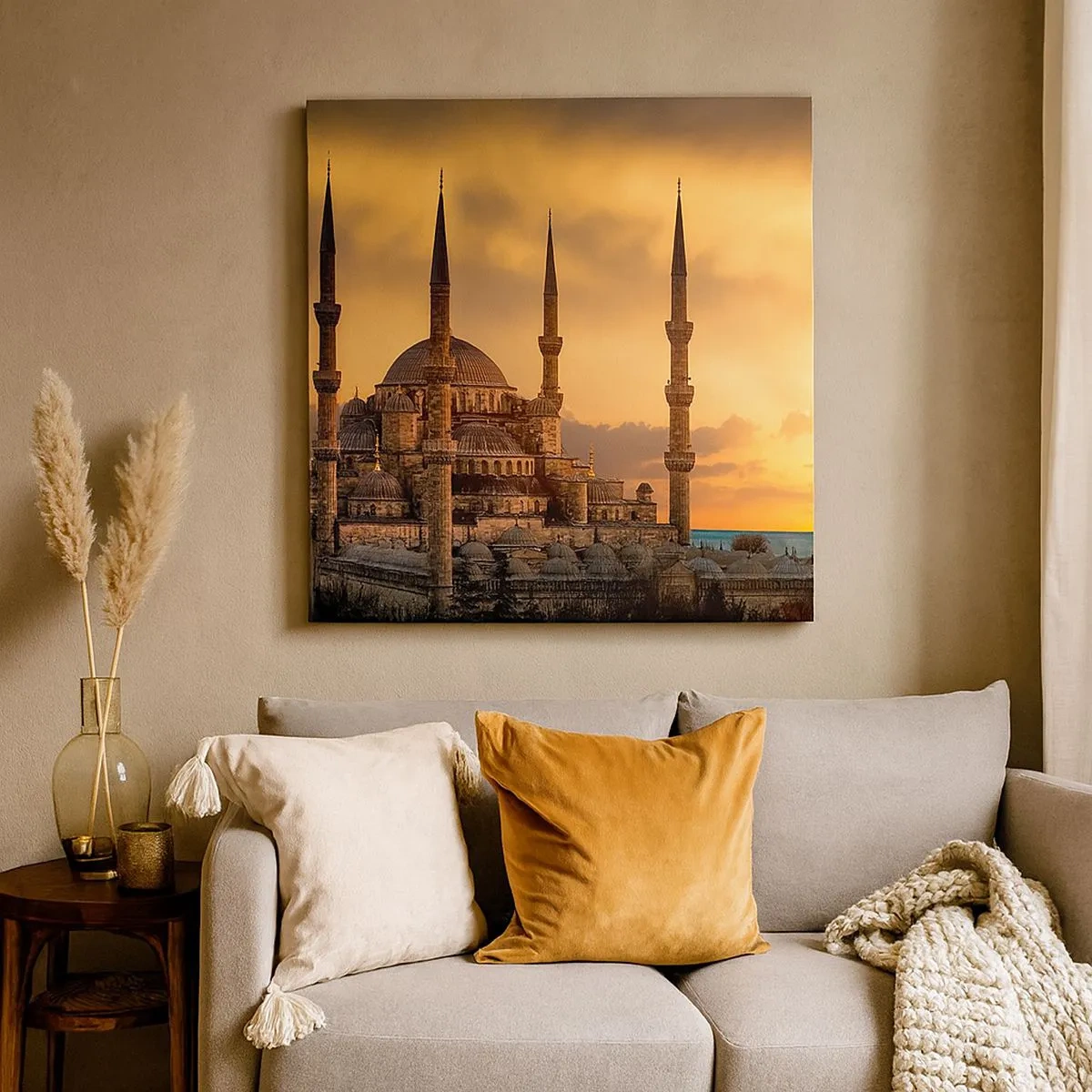 Cuadro sobre lienzo - Impresión de Imagen - Dios es grande - 30x30 cm