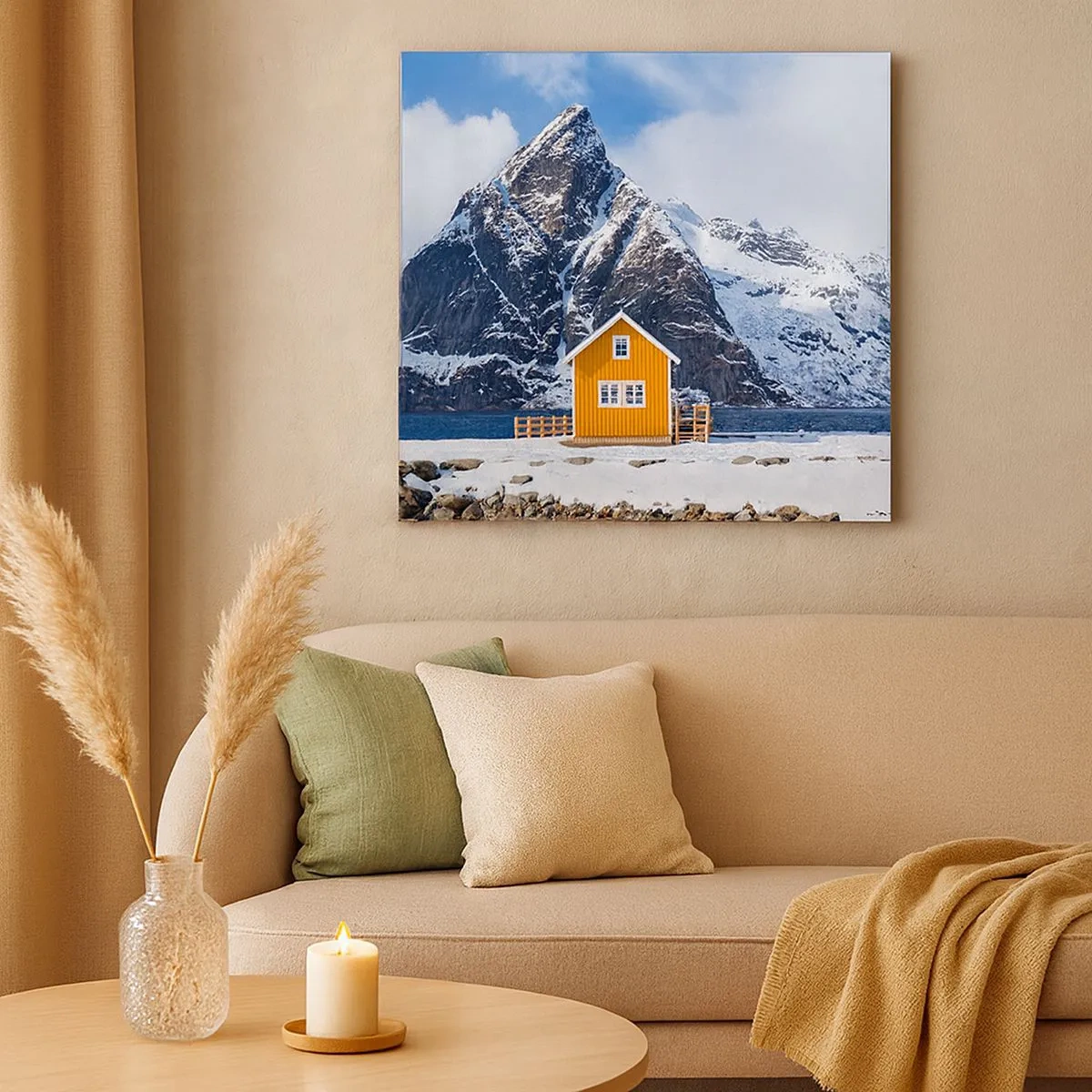 Cuadro sobre lienzo - Impresión de Imagen - Vacaciones escandinavas - 30x30 cm