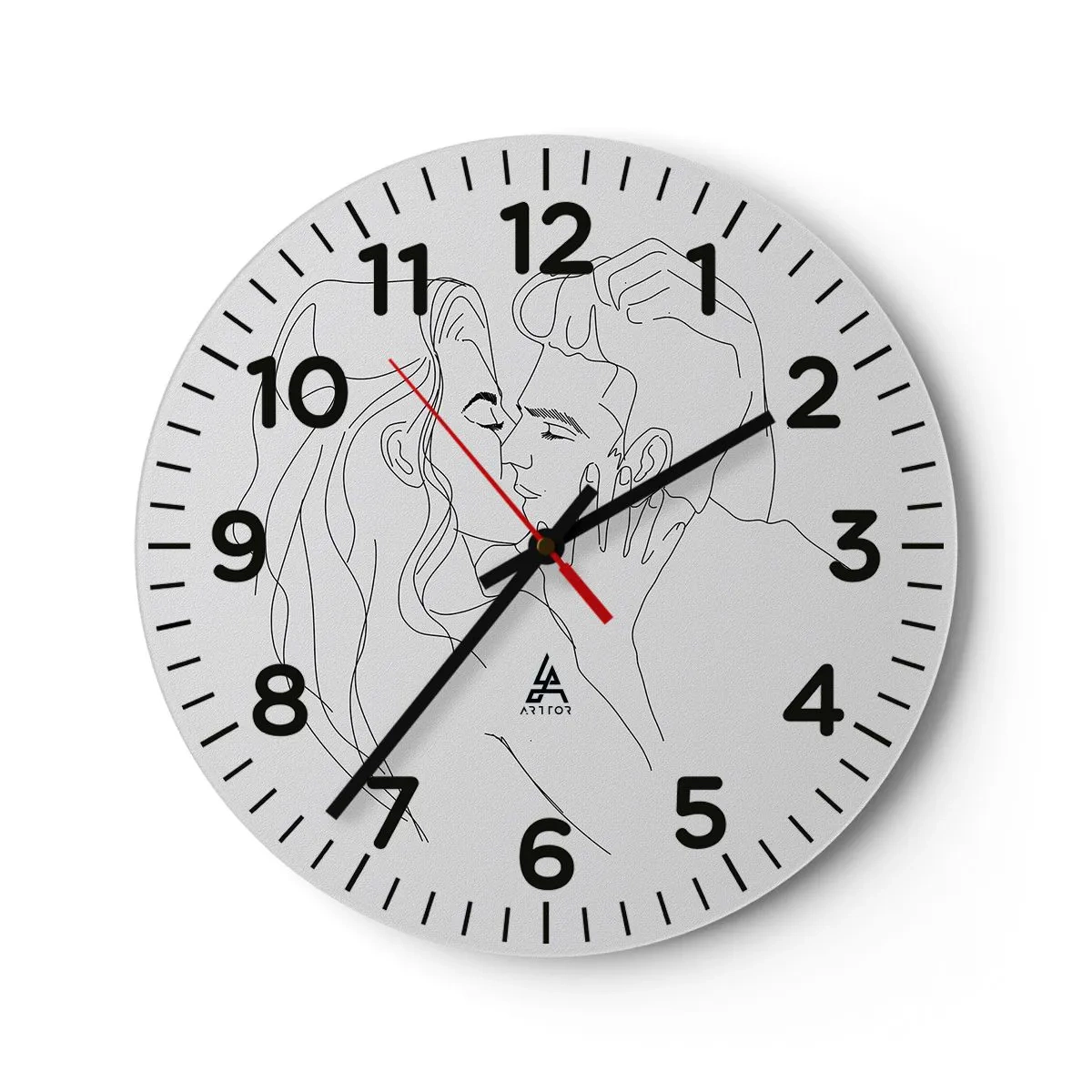 Reloj de pared - Reloj de vidrio - Alineados - 40x40 cm