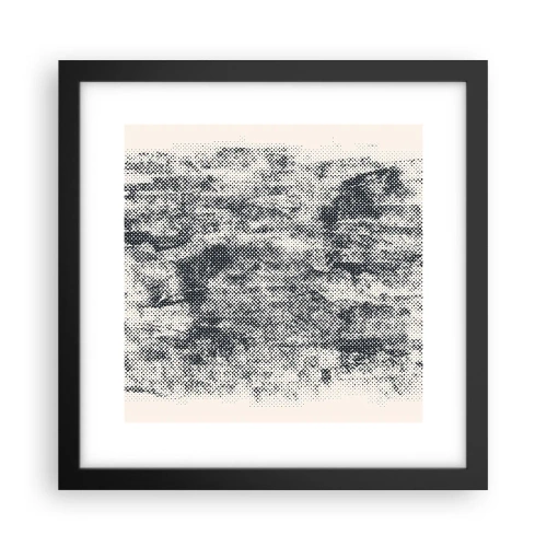 Póster en marco negro - Composición brumosa - 30x30 cm