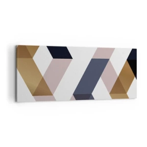 Cuadro sobre lienzo - Impresión de Imagen - Rectas y ángulos - 100x40 cm