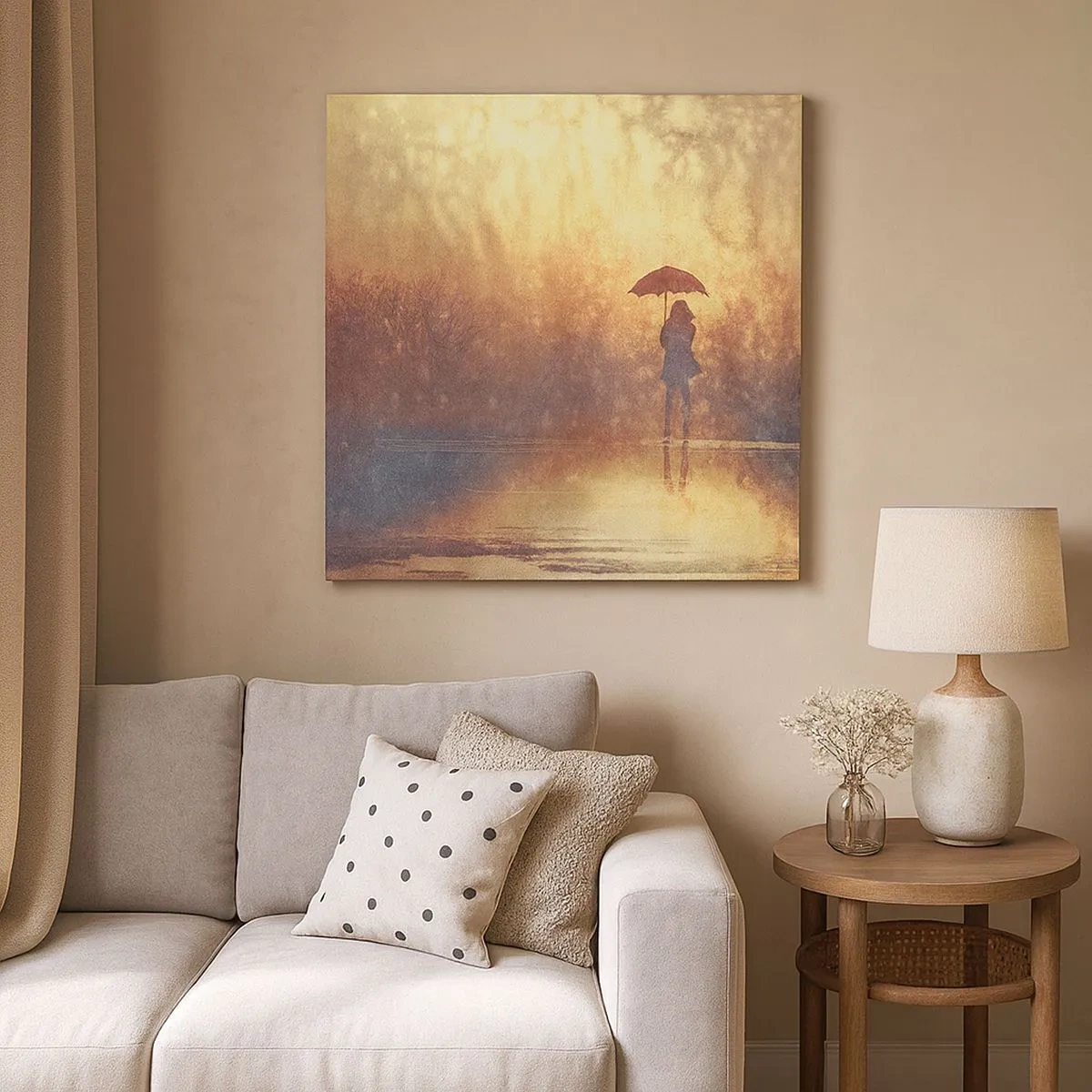 Cuadro sobre lienzo - Impresión de Imagen - Siento que alguien me mira - 30x30 cm