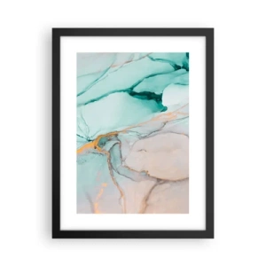 Póster en marco negro - Danza de formas y colores - 30x40 cm