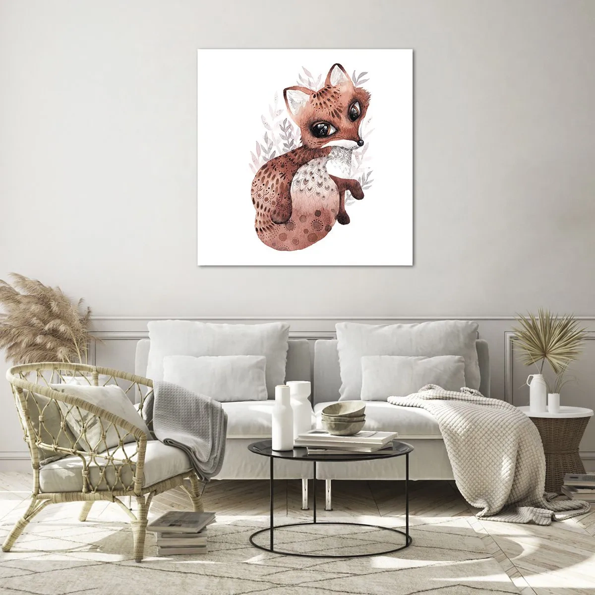 Cuadro sobre vidrio - Impresiones sobre Vidrio - Dulzura y amor - 70x70 cm