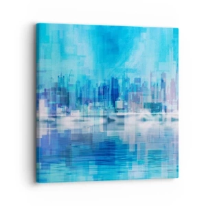Cuadro sobre lienzo - Impresión de Imagen - La urbe azul - 30x30 cm