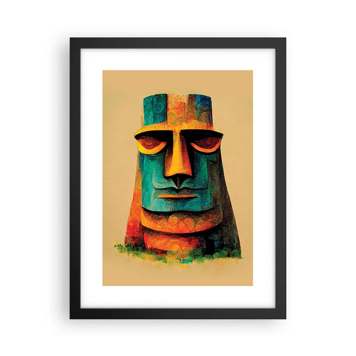 Póster en marco negro - Escultural, pero simpática - 30x40 cm