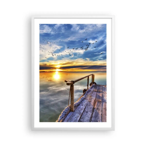 Póster en marco blanco - El viento se va a descansar - 50x70 cm