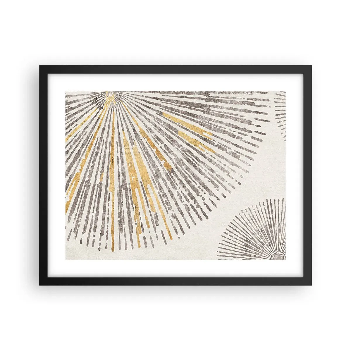 Póster en marco negro - Belleza lineal - 50x40 cm