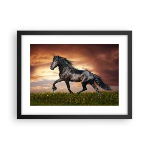 Póster en marco negro - Príncipe negro - 40x30 cm