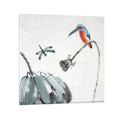 Cuadro sobre vidrio - Impresiones sobre Vidrio - La vida de la pradera - 70x70 cm