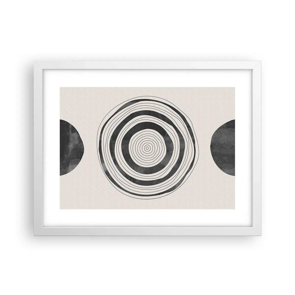 Póster en marco blanco - Lo importante es lo que hay entre medias - 40x30 cm