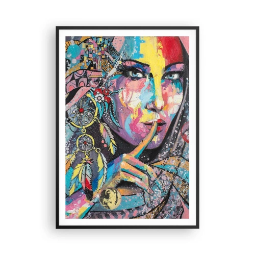 Póster en marco negro - Silencio hasta que entiendas - 70x100 cm