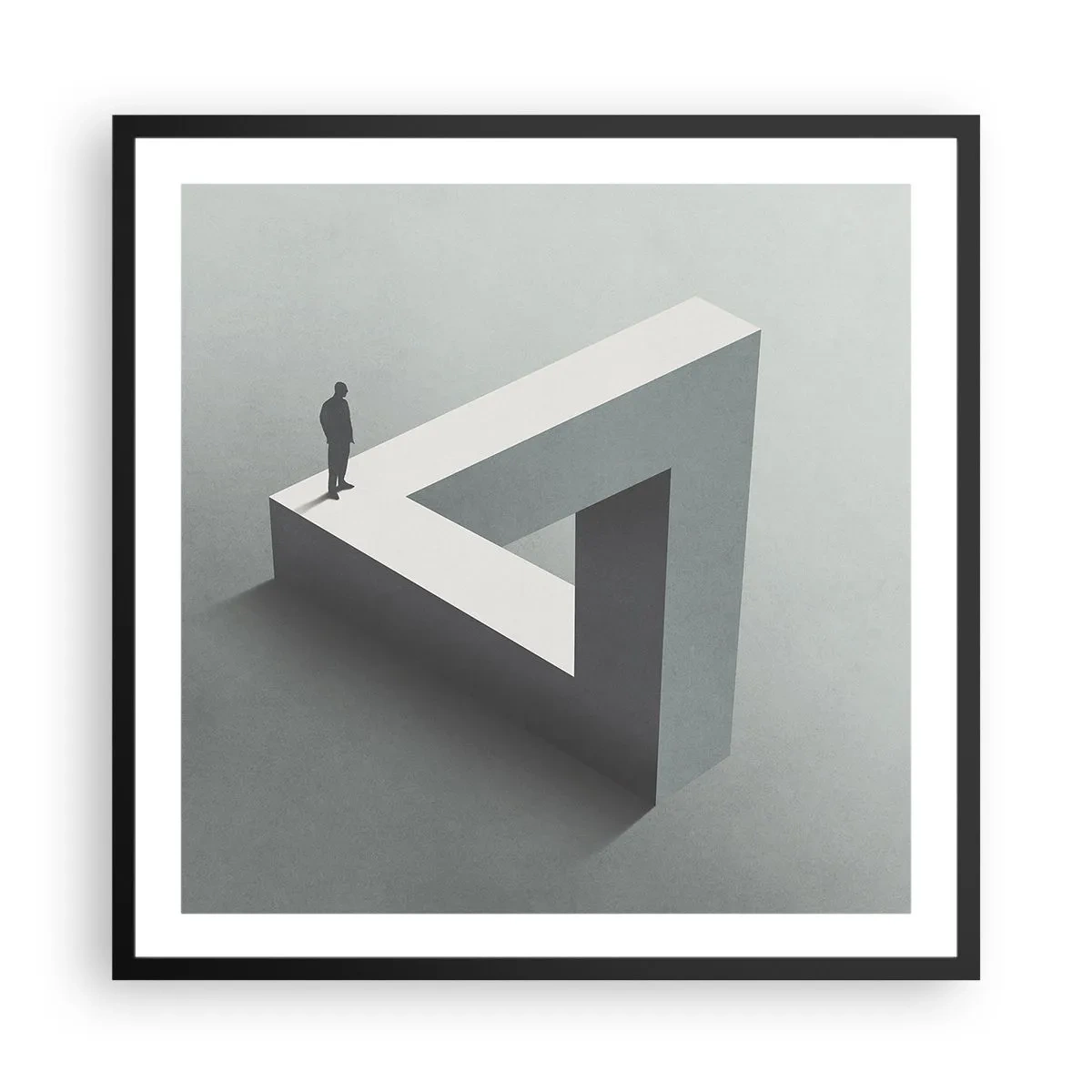 Póster en marco negro - Y, sin embargo, es posible - 60x60 cm