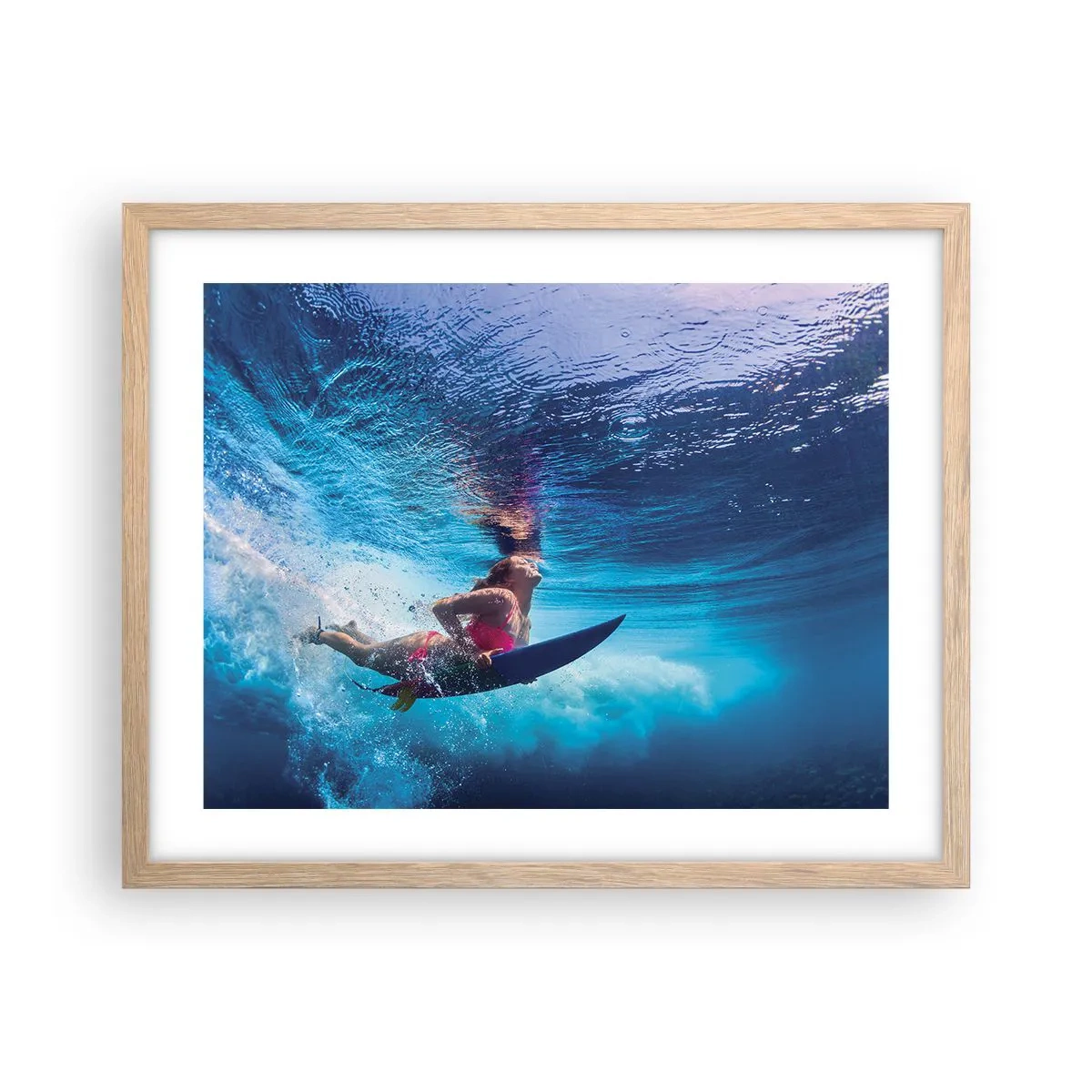 Póster en marco roble claro - La profundidad de la alegría - 50x40 cm