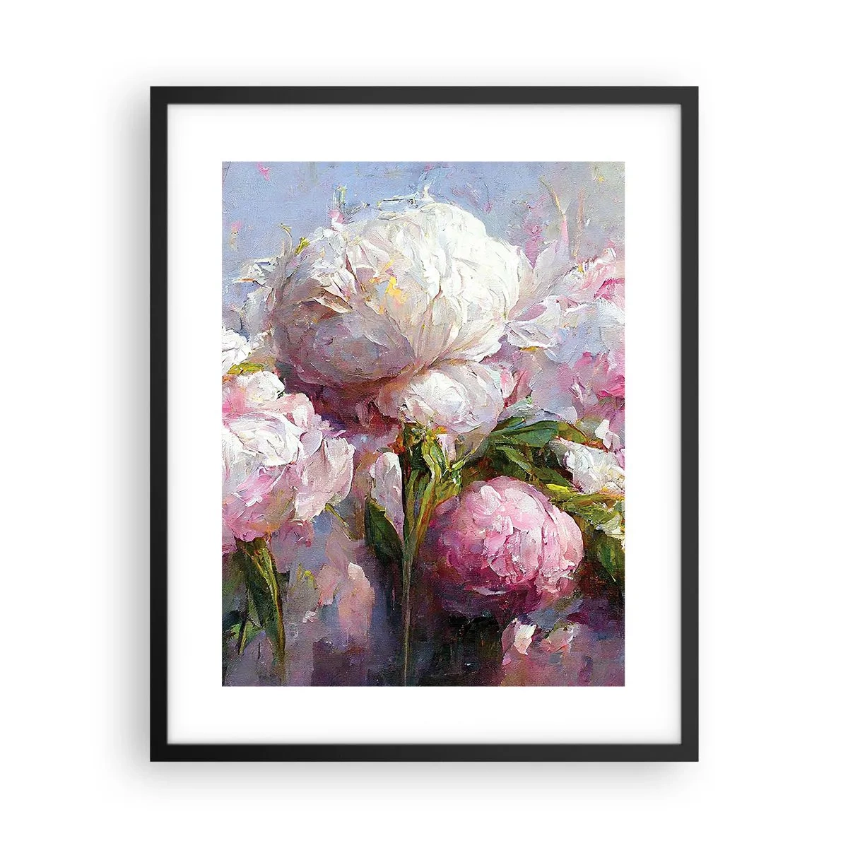 Póster en marco negro - Un ramo rebosante de vida - 40x50 cm