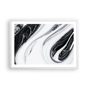 Póster en marco blanco - Combinando opuestos - 70x50 cm