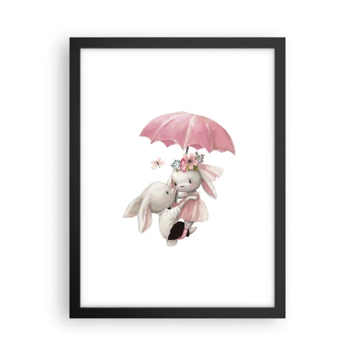 Póster en marco negro - Esto es amor - 30x40 cm