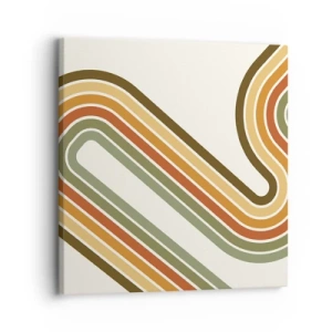 Cuadro sobre lienzo - Impresión de Imagen - Zigzagueando hasta su destino - 30x30 cm