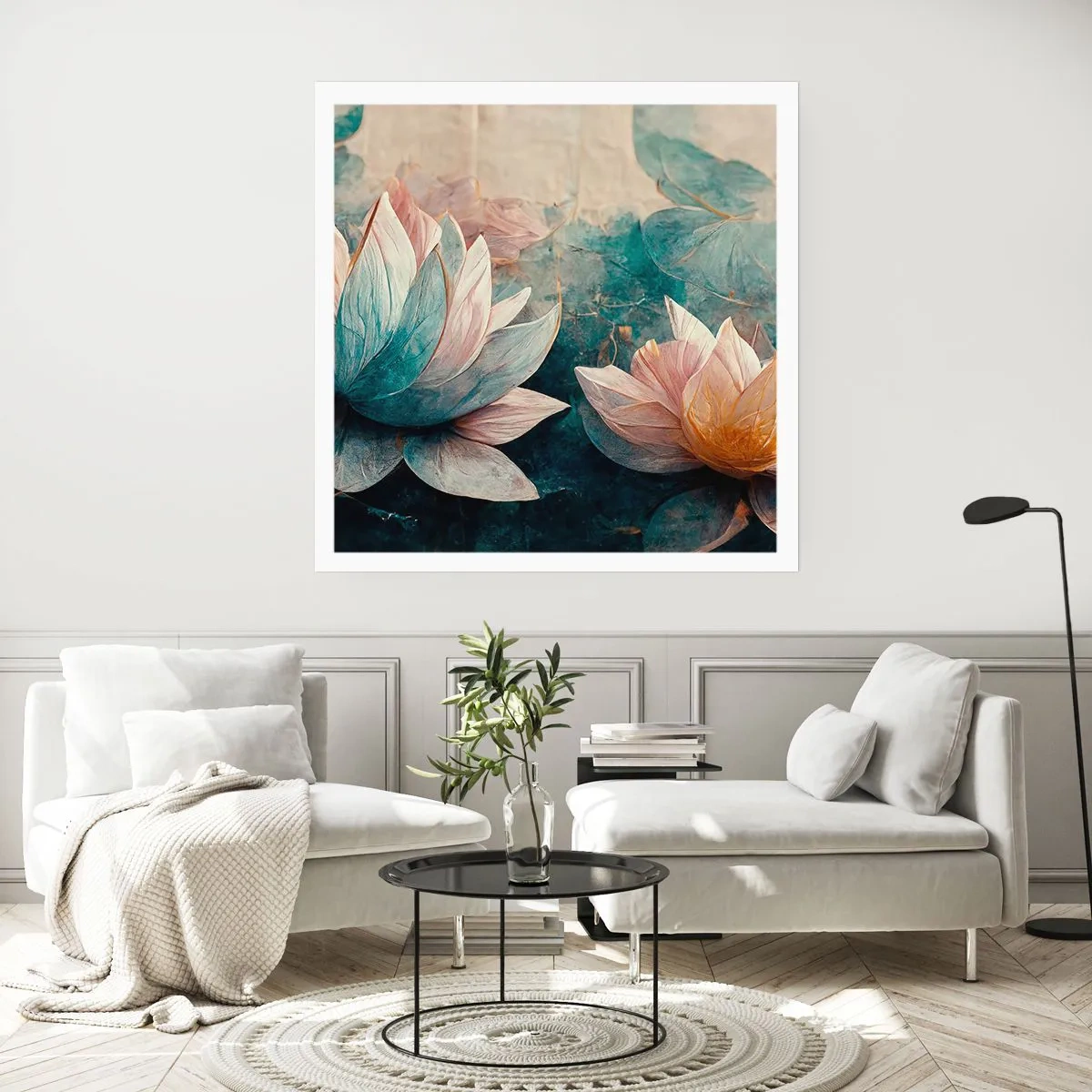 Póster - Estrellas de lago - 40x40 cm