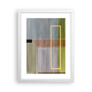 Póster en marco blanco - Recto y tranquilo - 30x40 cm