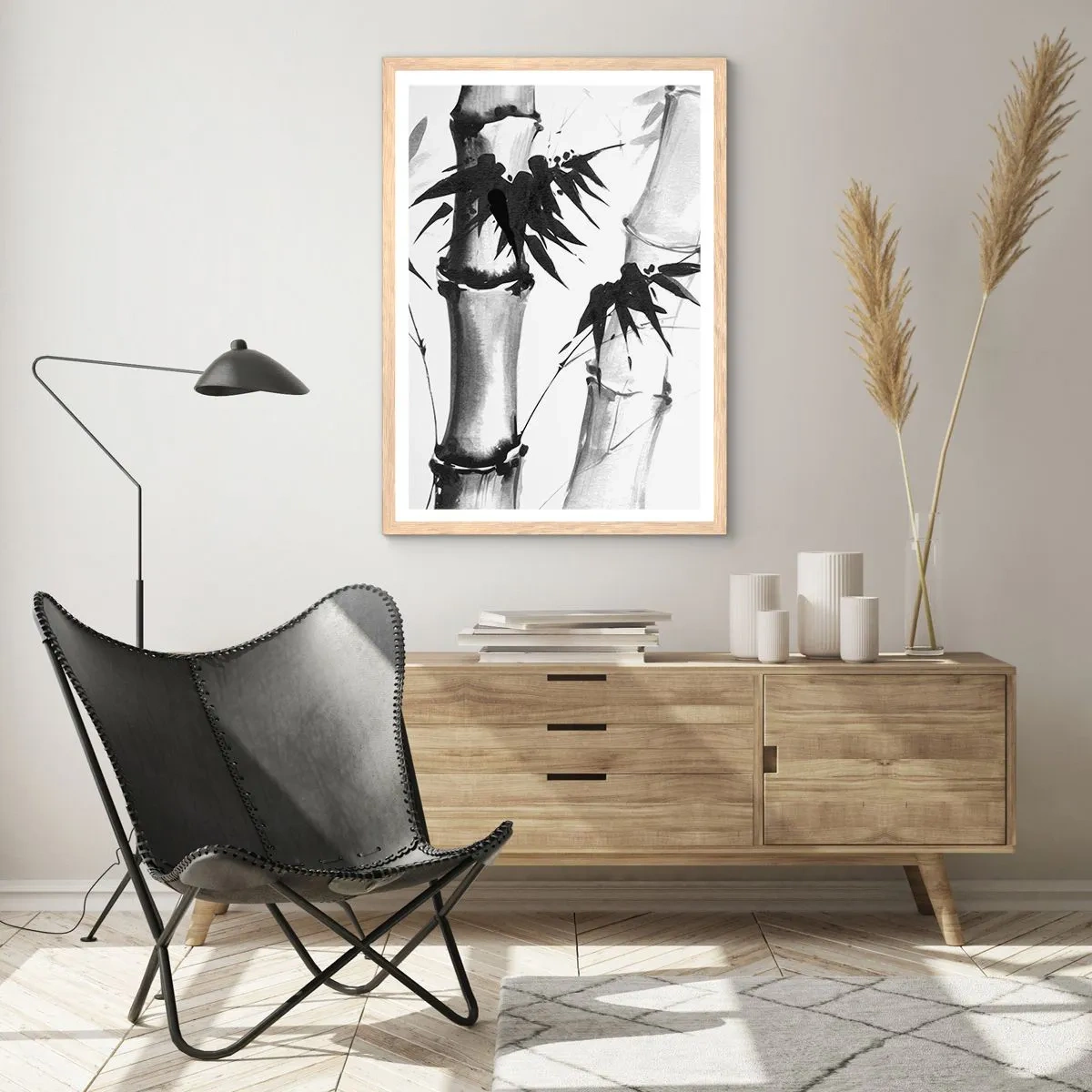 Póster en marco roble claro - Primer plano de Oriente - 70x100 cm