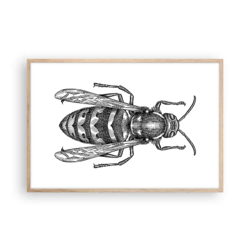 Póster en marco roble claro - Desde un planeta de insectos - 91x61 cm