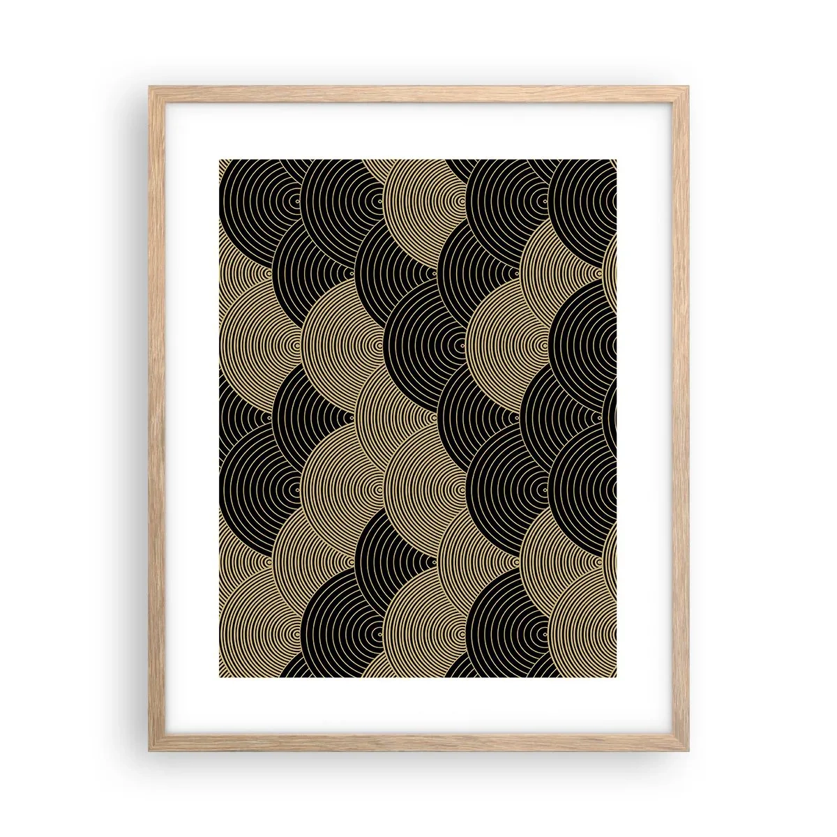 Póster en marco roble claro - Multiplicación de la unidad - 40x50 cm