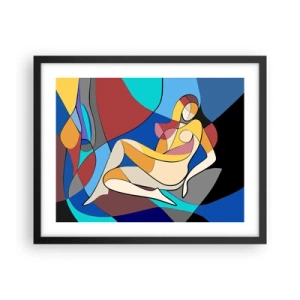 Póster en marco negro - Desnudo cubista - 50x40 cm