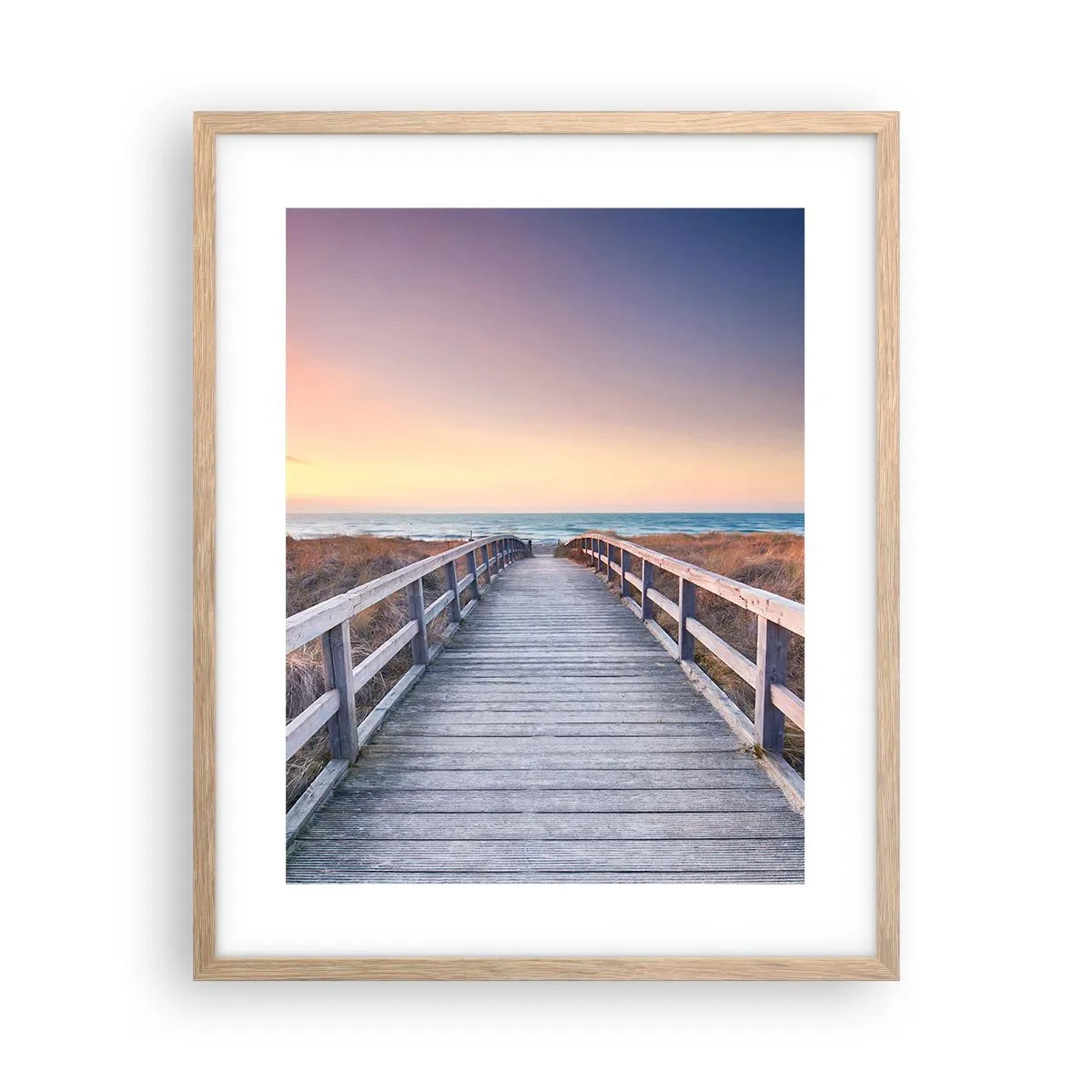 Póster en marco roble claro - Aurora vespertina del Báltico - 40x50 cm