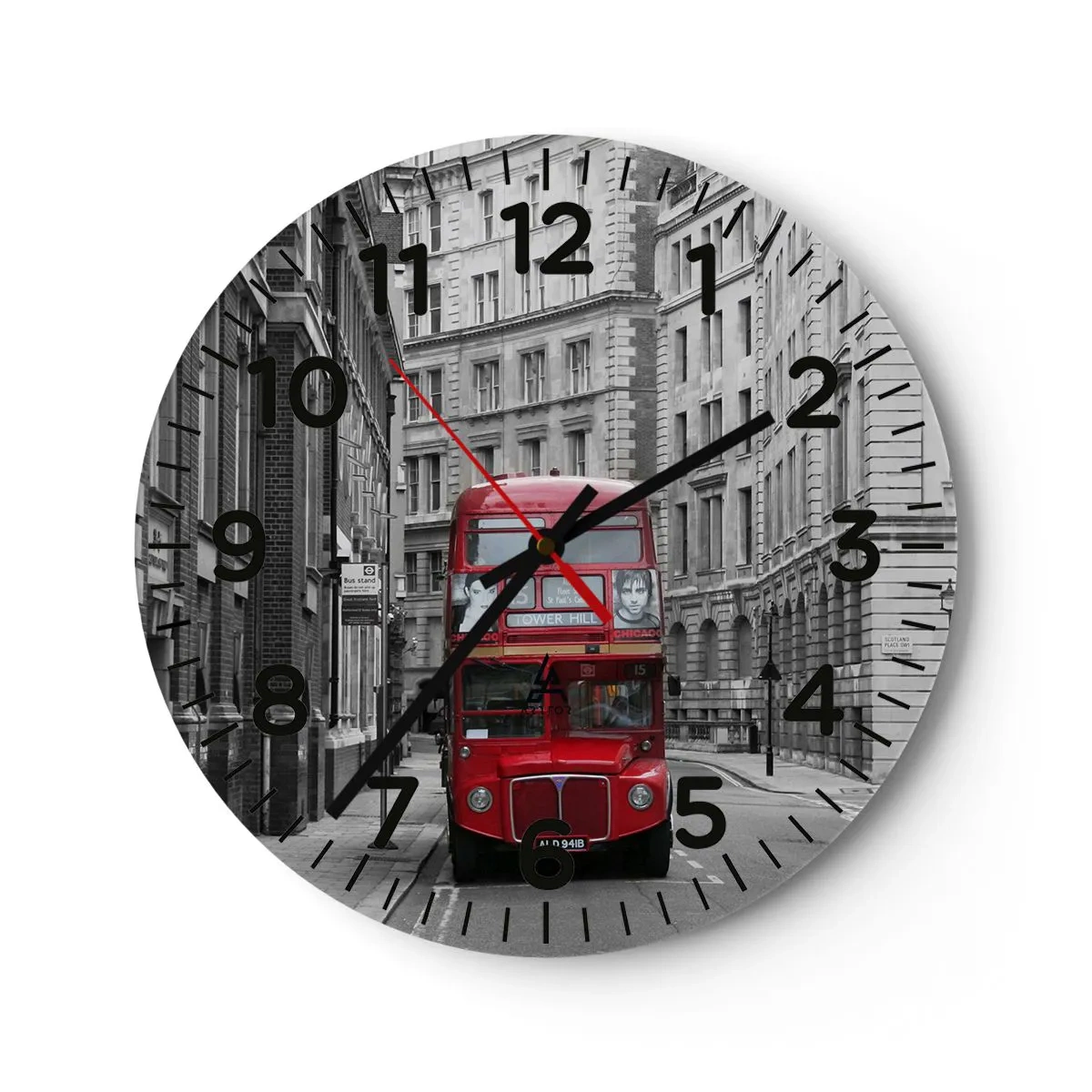 Reloj de pared - Reloj de vidrio - La vida cotidiana no tiene por qué ser gris - 30x30 cm