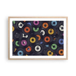 Póster en marco roble claro - Colores de los clásicos - 70x50 cm