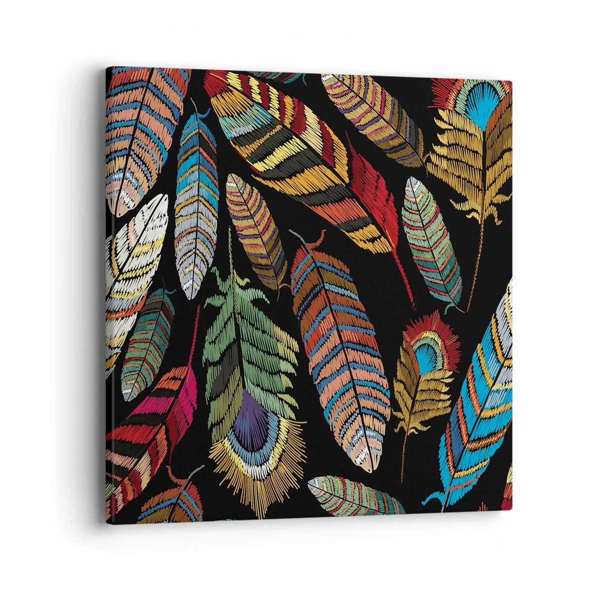 Cuadro sobre lienzo - Impresión de Imagen - Carnaval de las aves - 40x40 cm