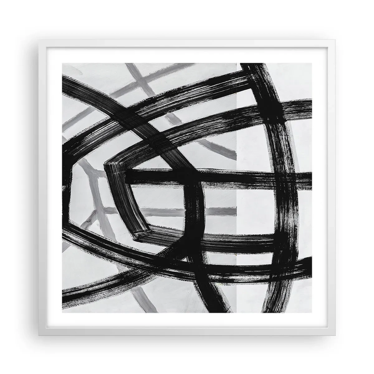 Póster en marco blanco - Construir profundidad - 60x60 cm