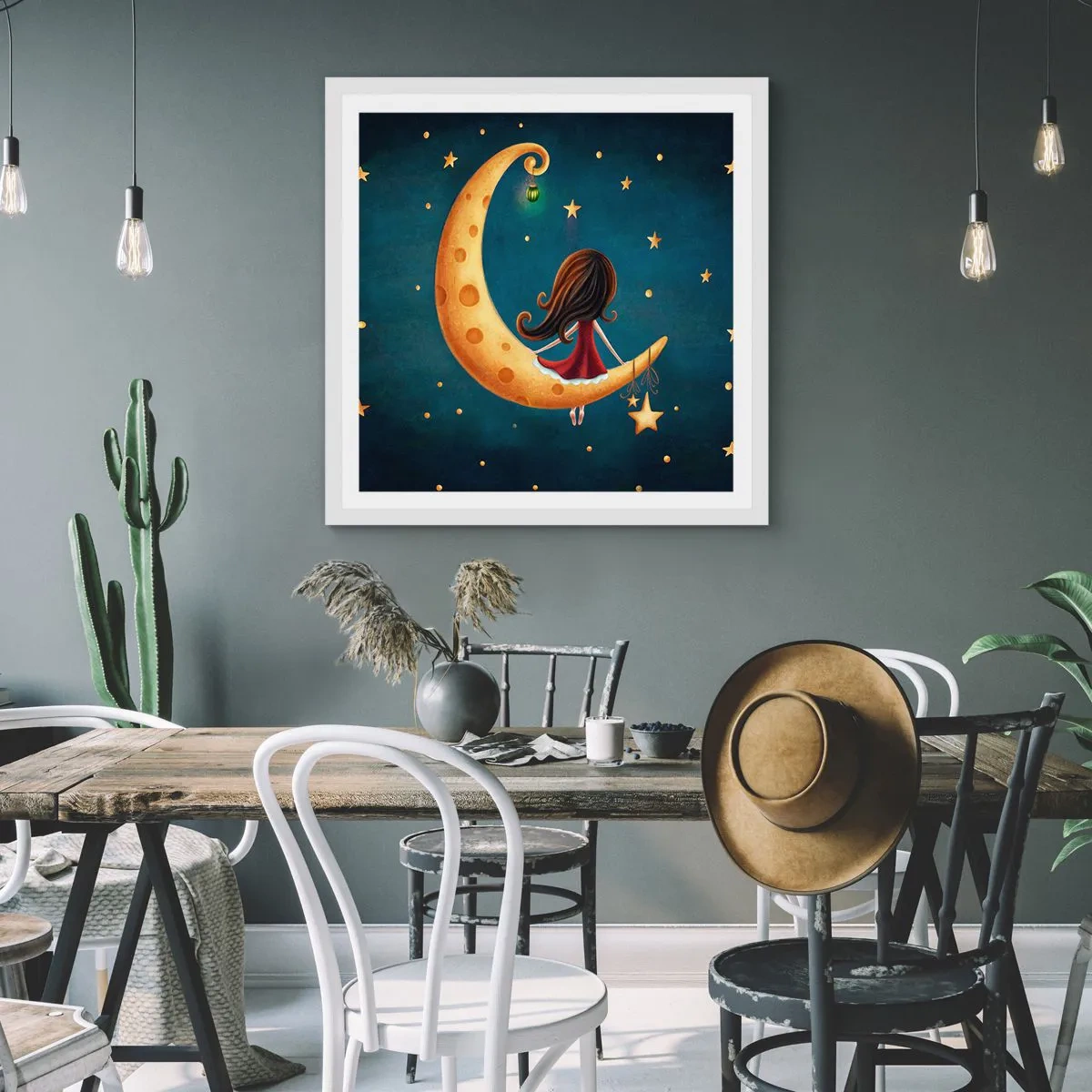 Póster en marco blanco - Érase una vez... - 60x60 cm