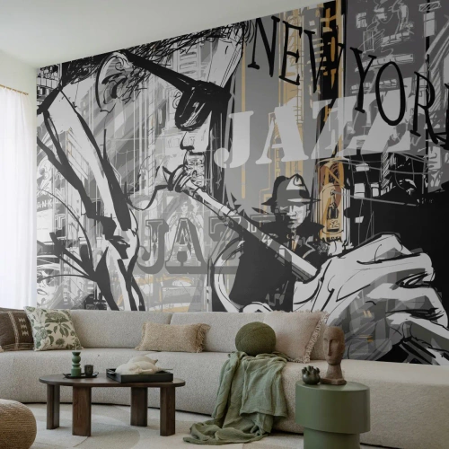 Fotomural Standard Eco - Al ritmo de Nueva York - Nueva York, Música, Jazz - 400x280 cm