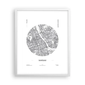Póster en marco blanco - Anatomía de Varsovia - 40x50 cm