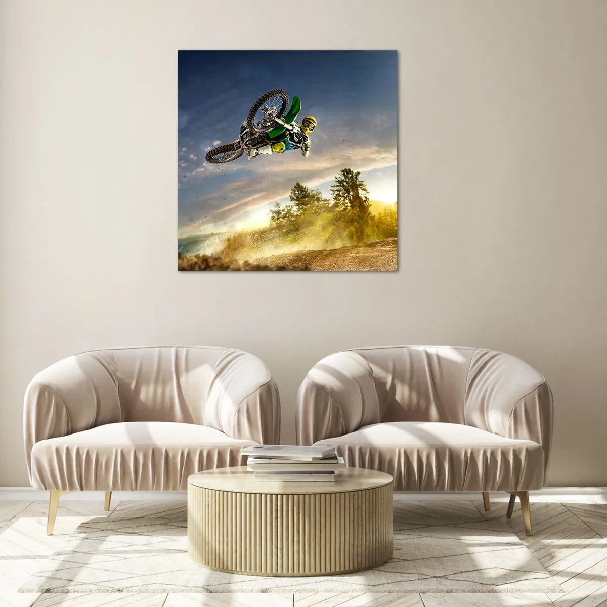 Cuadro sobre vidrio - Impresiones sobre Vidrio - ¡Enciende tus emociones! - 60x60 cm