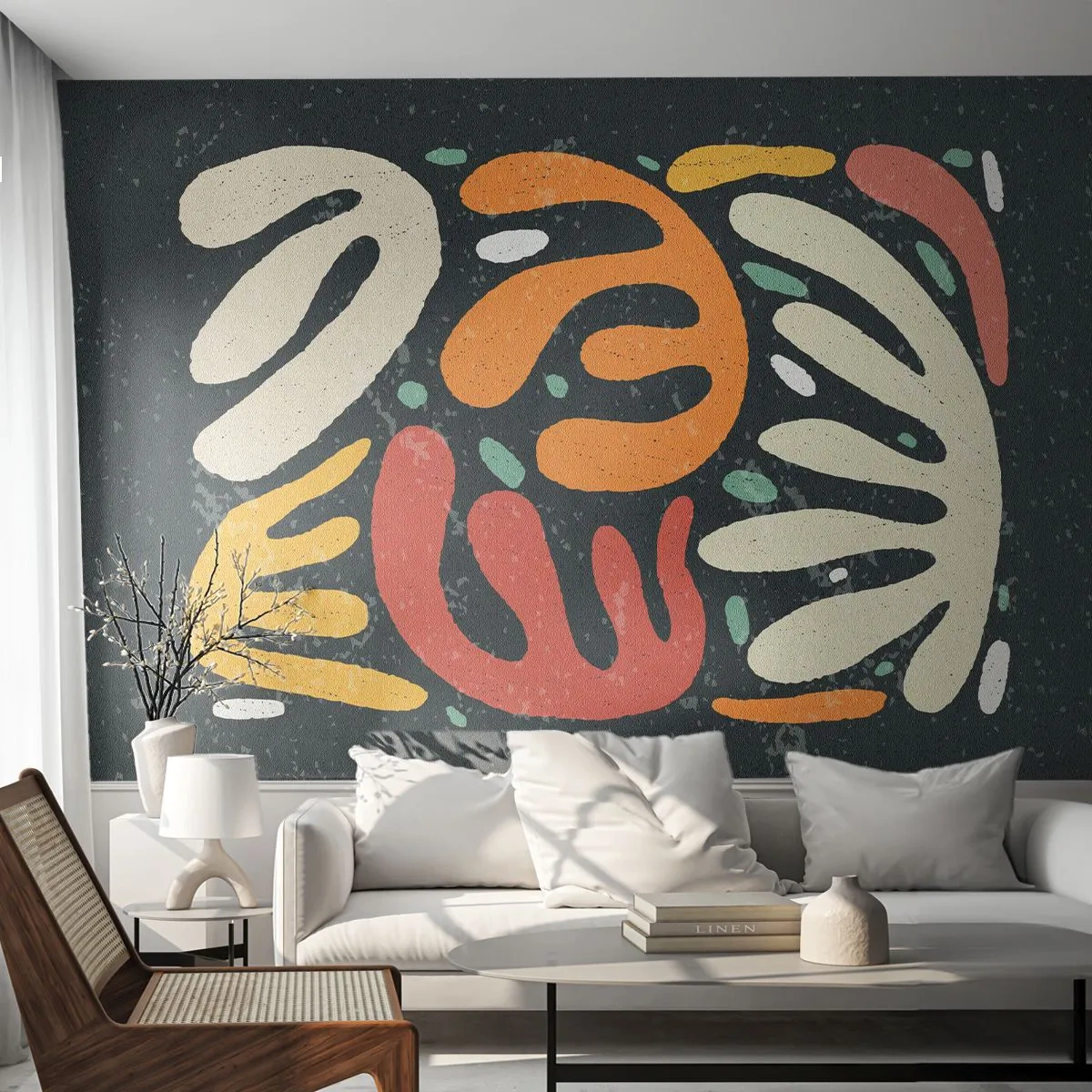 Fotomural Premium Sand - Composición - Estoy a punto de atraparte - bohemia, Minimalismo, Envejecido - 350x256 cm