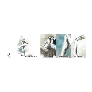 Muestra de fotomural autoadhesivo Deluxe Sticker - Encantada por un cisne - Bailarina, Bailar, Ballet - 100x30 cm