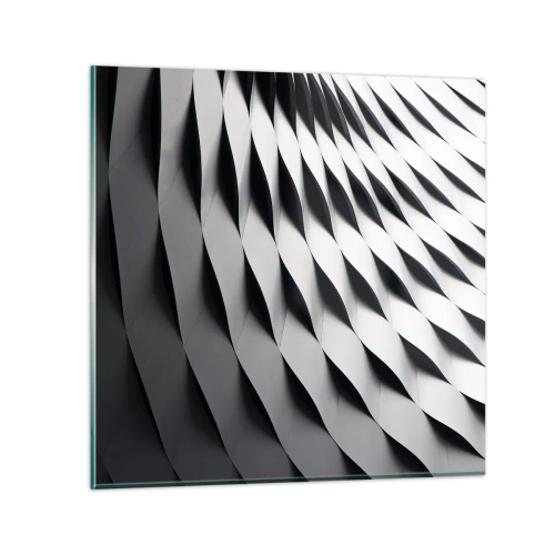 Cuadro sobre vidrio - Impresiones sobre Vidrio - En la superficie de las ondas - 30x30 cm