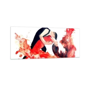 Cuadro sobre vidrio - Impresiones sobre Vidrio - El tango: una ola sensual - 100x40 cm
