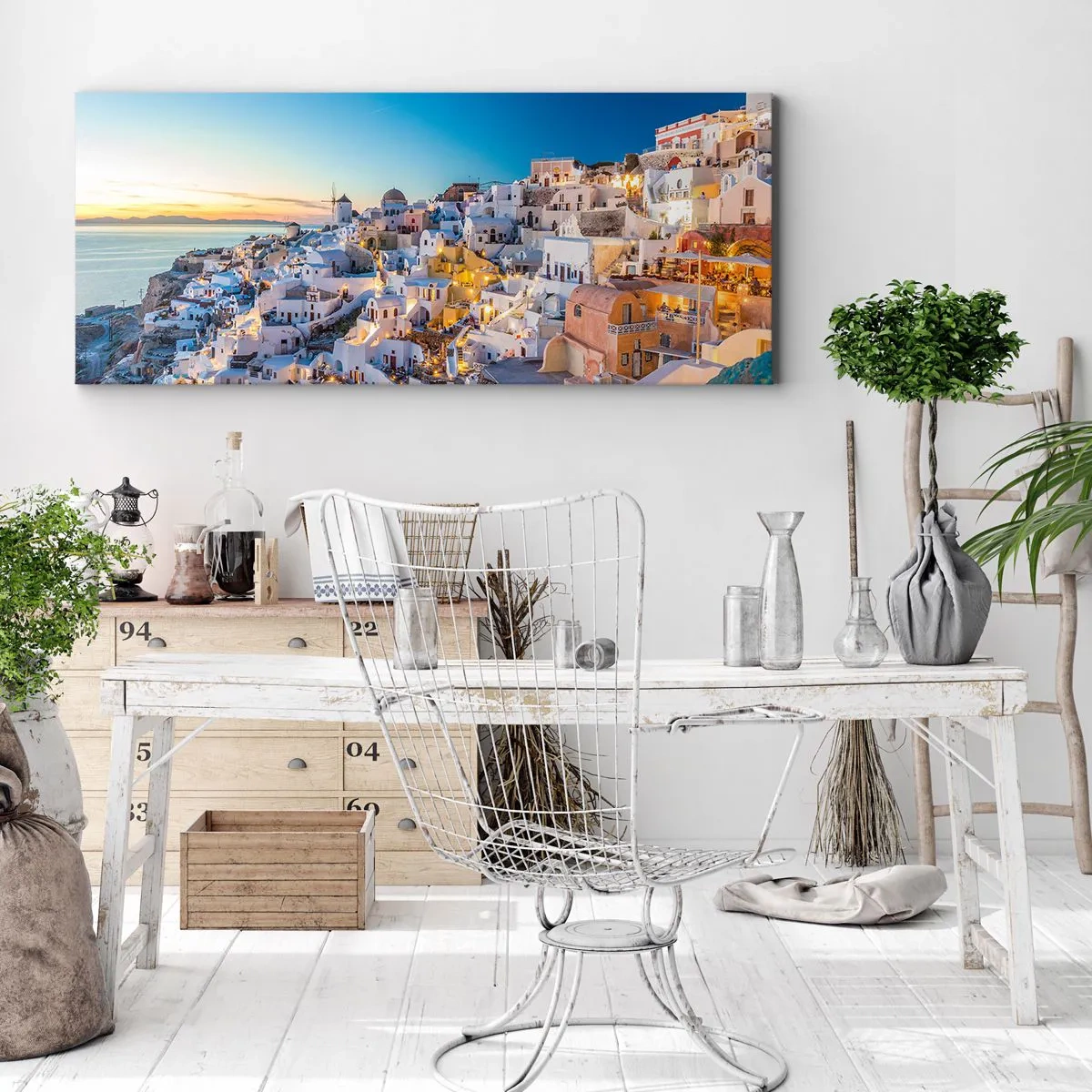 Cuadro sobre lienzo - Impresión de Imagen - La esencia de lo griego - 100x40 cm