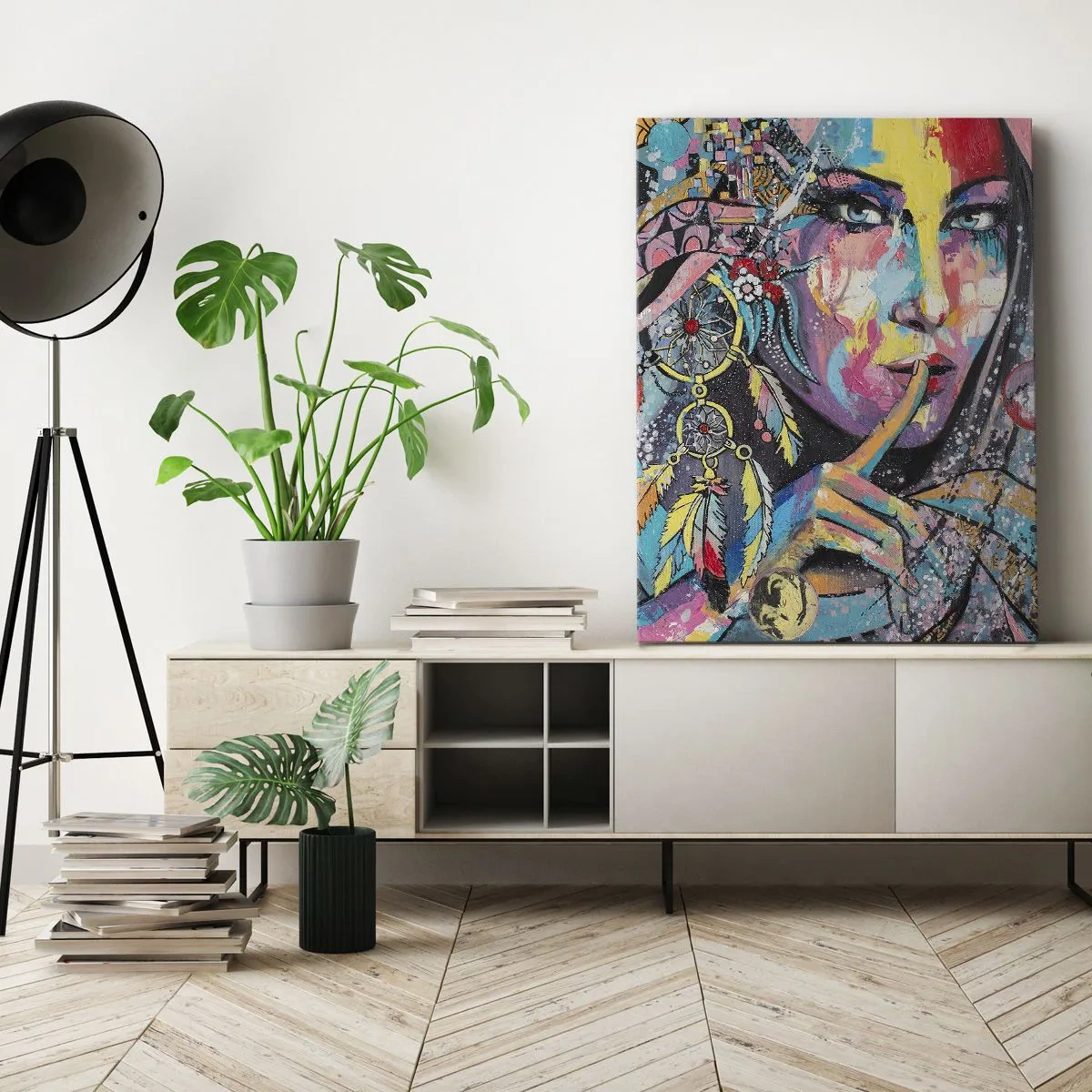 Cuadro sobre lienzo - Impresión de Imagen - Silencio hasta que entiendas - 55x100 cm