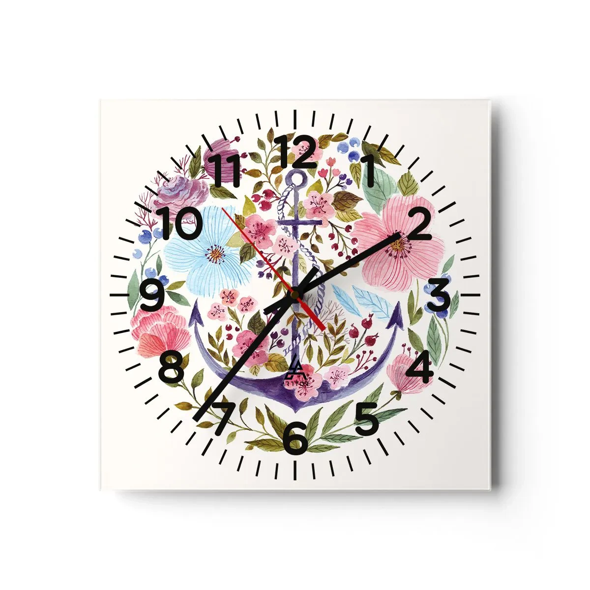 Reloj de pared - Reloj de vidrio - El sueño reparador de un marinero - 30x30 cm