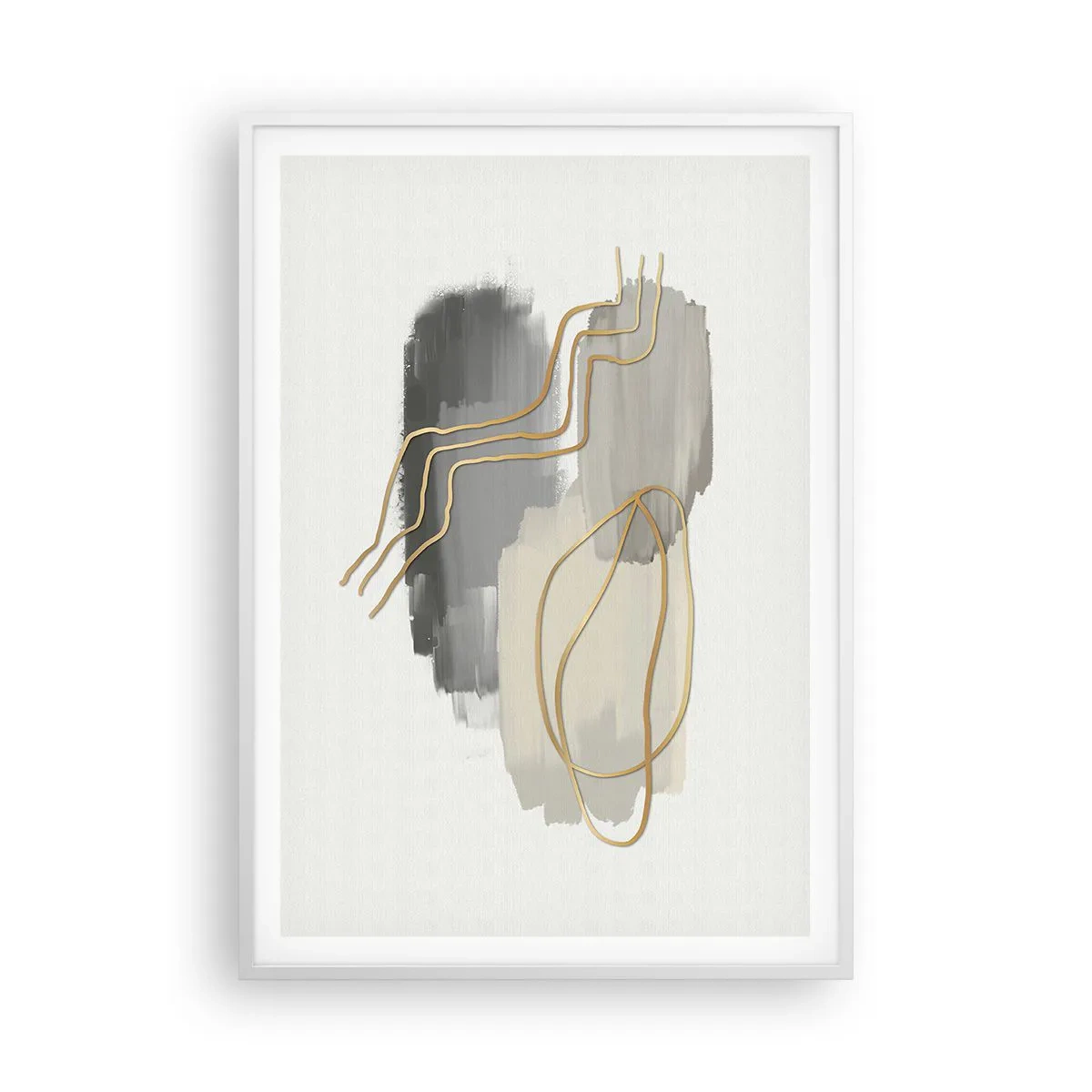 Póster en marco blanco - Persistencia y movimiento - 70x100 cm